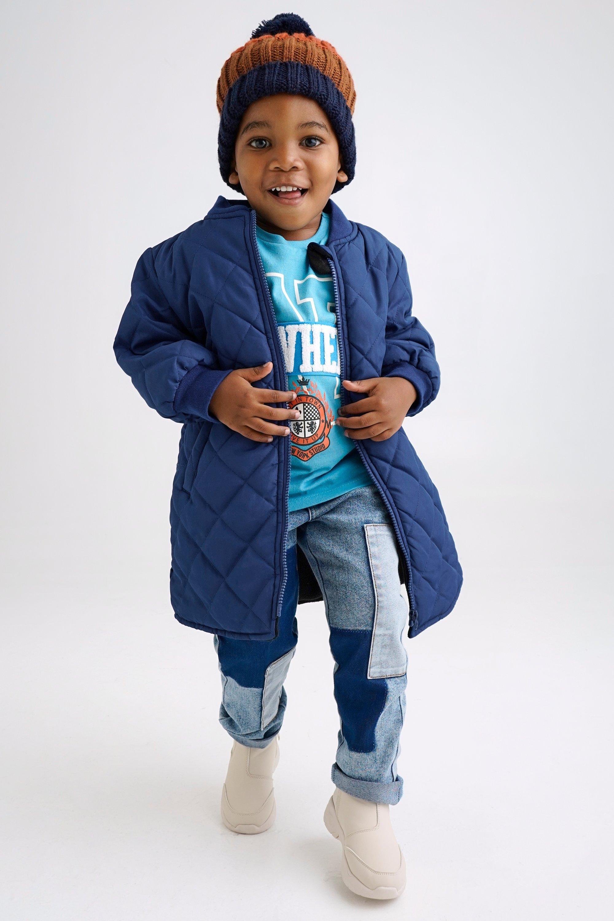 Boys long puffa coat on sale