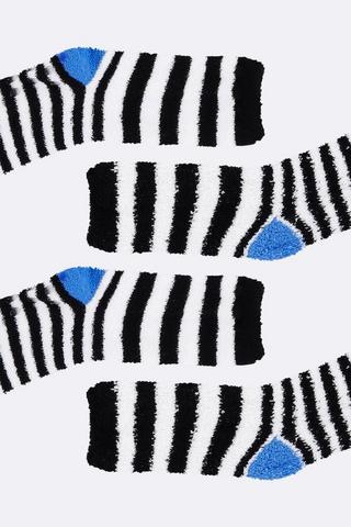 2 Pack Printed Fluffy Socks