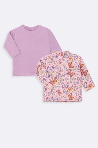 2 Pack Printed Turtle Neck Tops