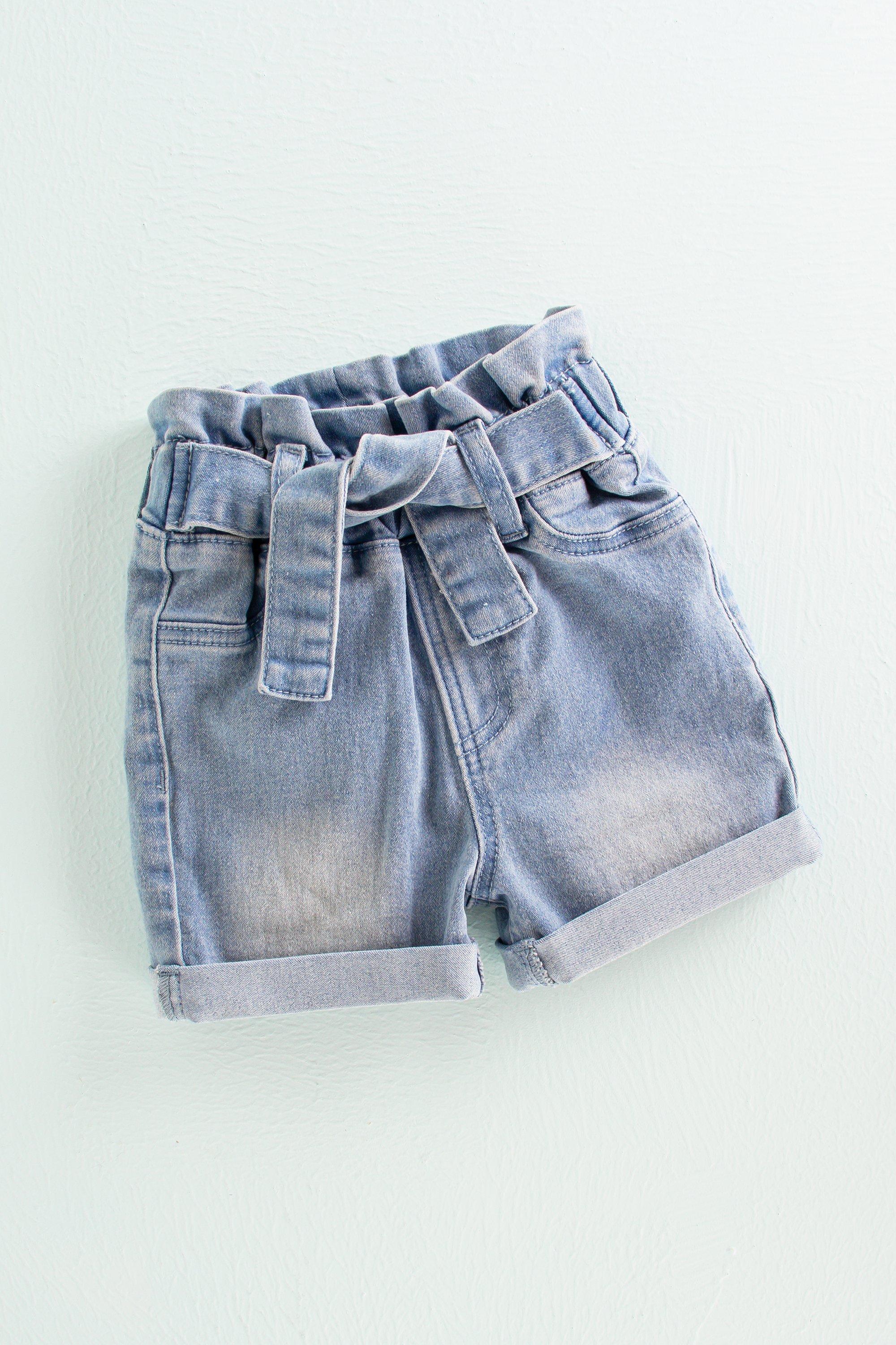 Paperbag Denim Shorts main image 0