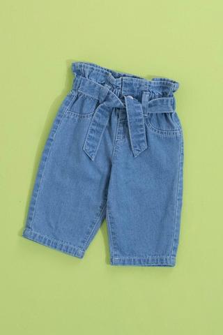 Denim Fashion Paperbag Wide Leg Jeans