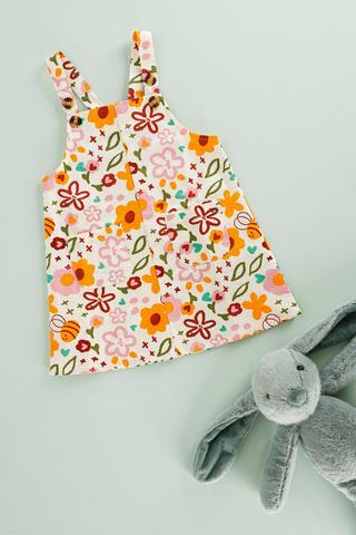 Floral Print Pinafore Dress