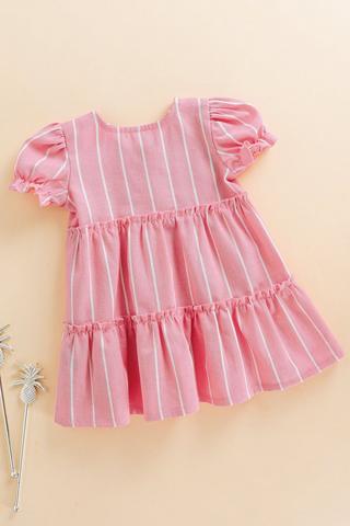 Stripe Puff Sleeve Dress
