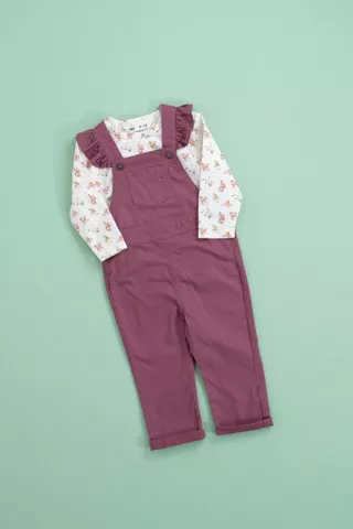 Body Vest And Dungaree Set