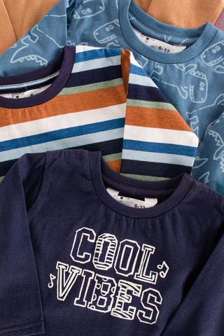 5 Pack Printed Long Sleeve T-shirts