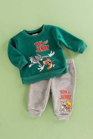 Tom And Jerry Men's Vintage Characters Logo Sleep Jogger Pajama