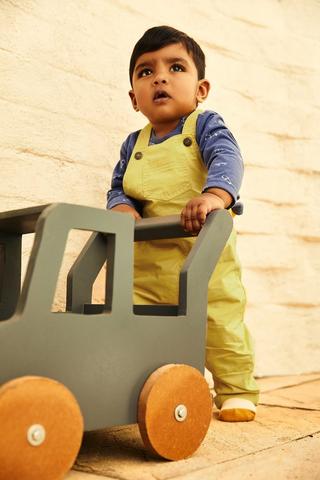 Dungaree And Long Sleeve Top Set