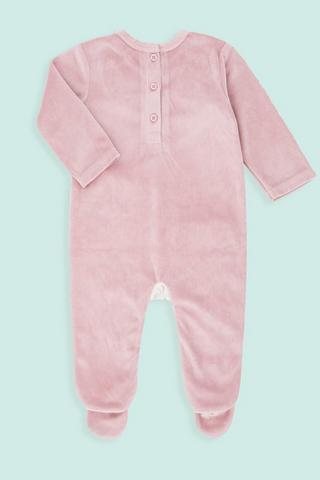 Bunny Velour Sleepsuit
