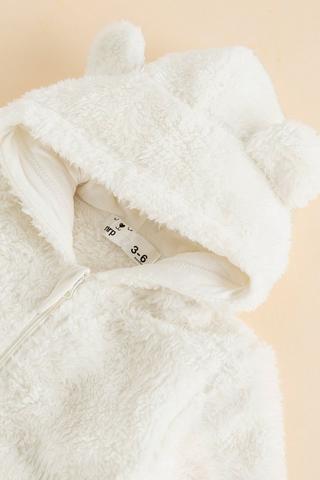 Hooded Teddy Fleece Sleepsuit