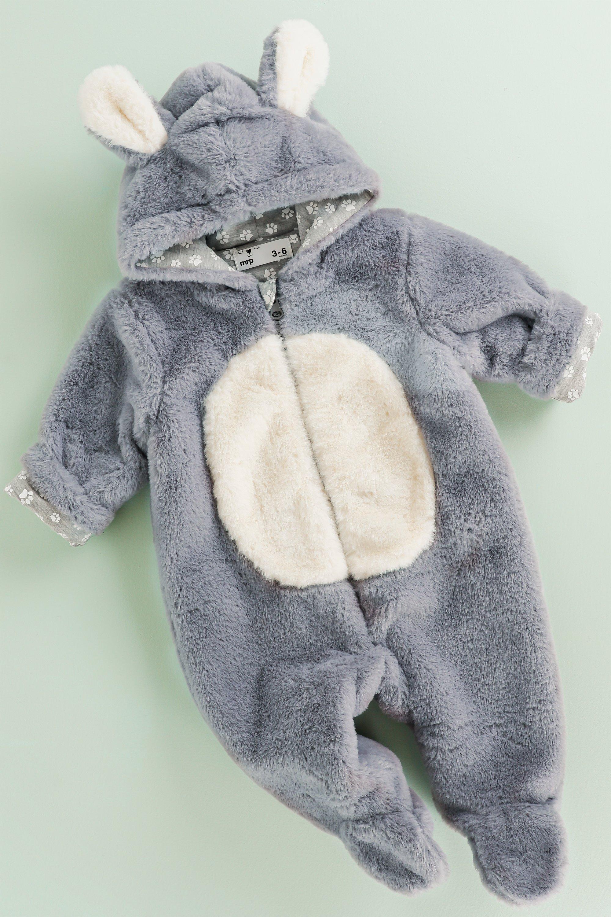 New In Dandelion White Bunny Unisex Sleepsuit