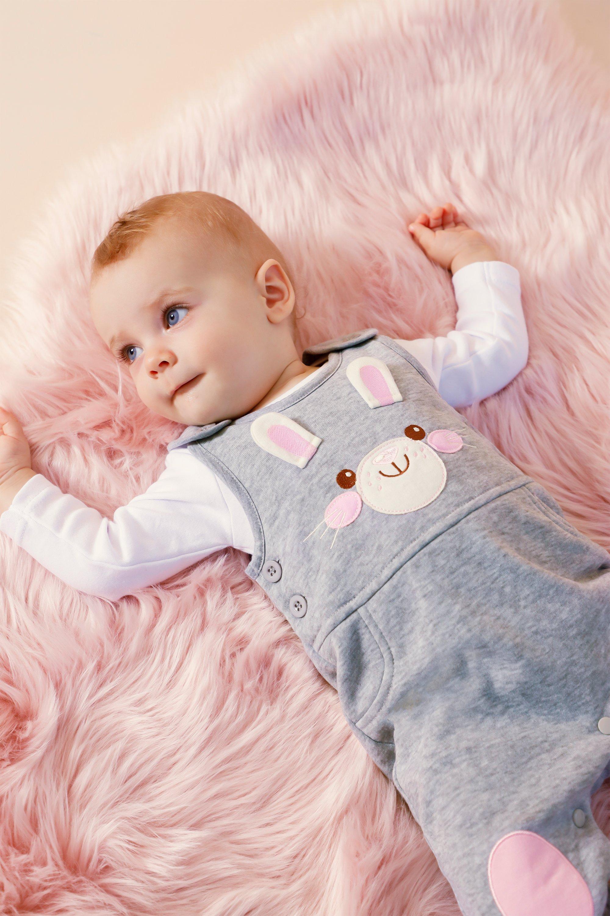 Lace Baby Bunny Romper - Cream