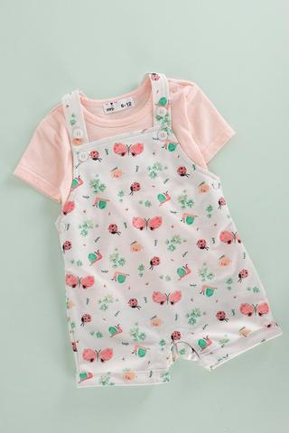 Bug Print Romper And Tee Set