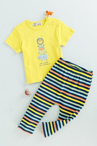 Statement Top And Stripe Leggings Set