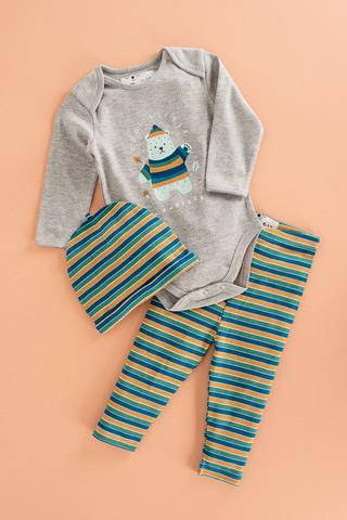 Long Sleeve Bodyvest, Leggings + Hat Set