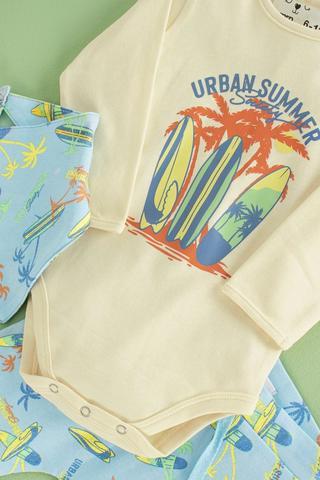 Long Sleeve Body Vest , Leggings And Bib Set