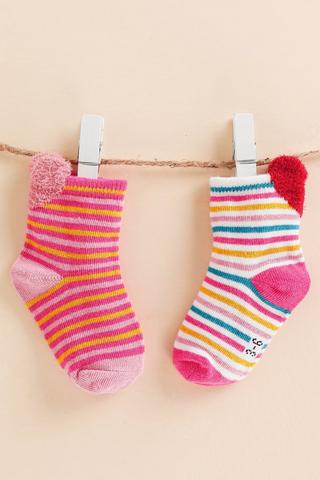 2 Pack Stripe Socks