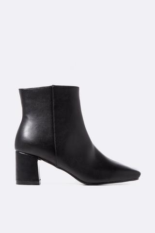 Block Heel Ankle Boot