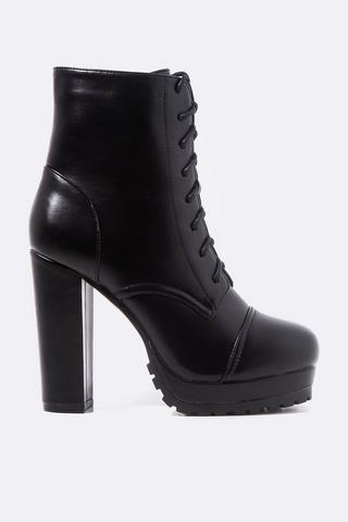 Platform Block Heel Boot
