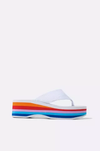 Rainbow Monowedge Sandal