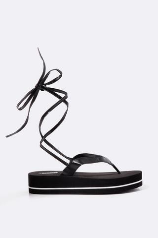 Flatform Tie Up Sandal