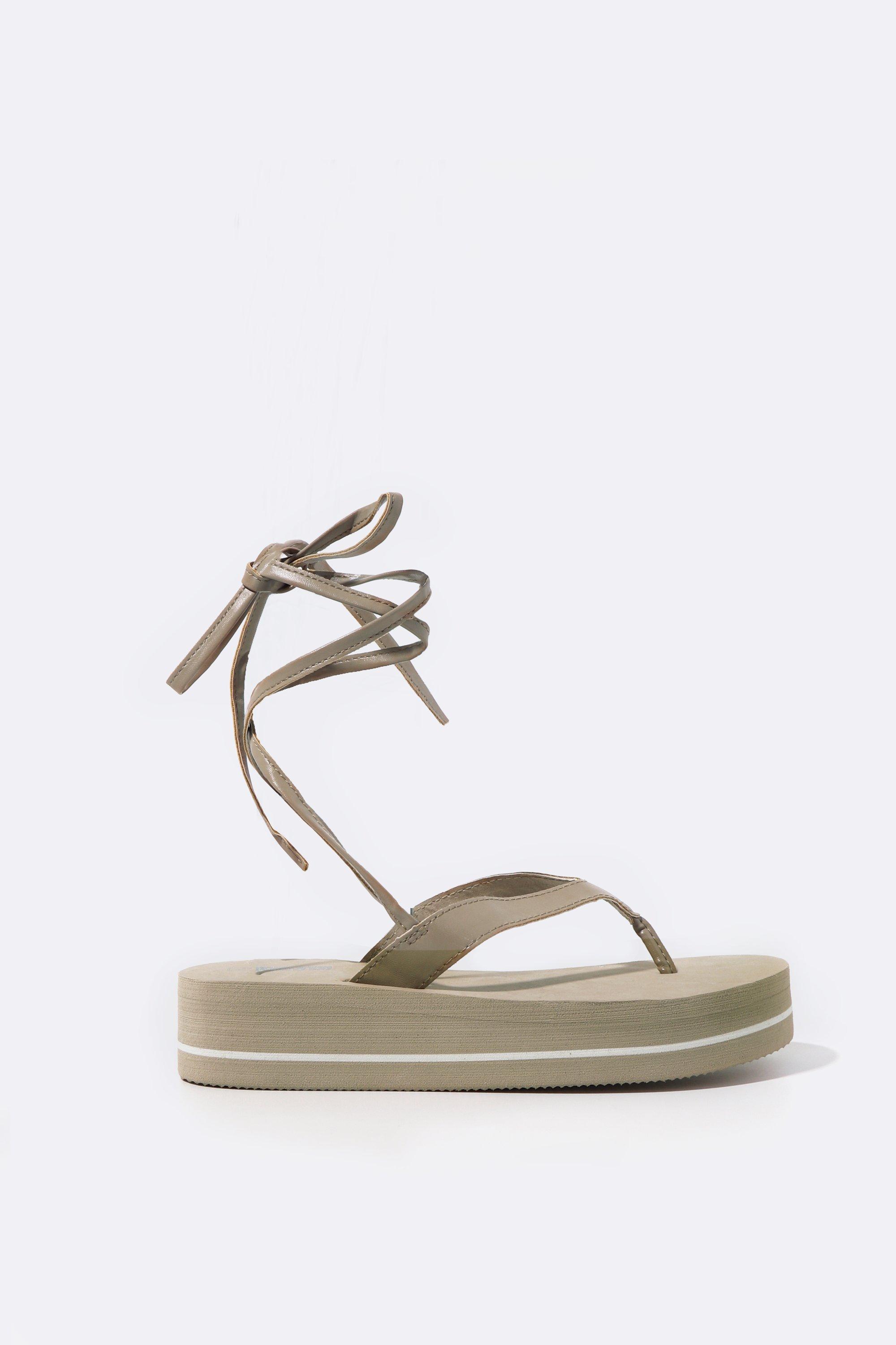 flatform tie sandals
