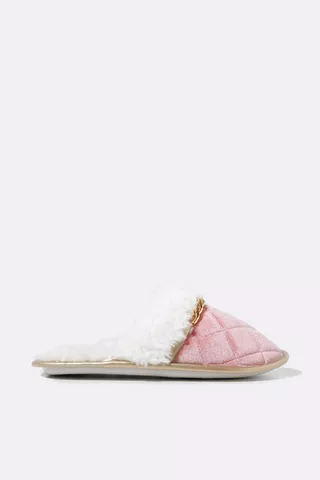 Quilted Sherpa Slipper