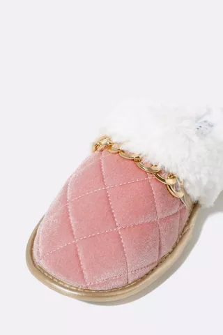 Quilted Sherpa Slipper