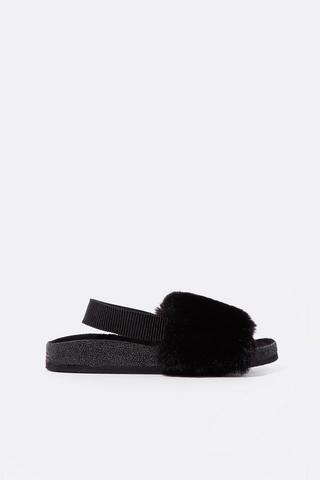 Fluffy Slingback Slipper