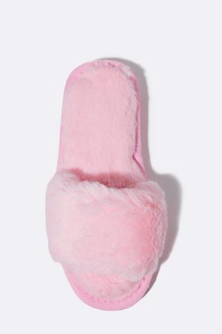 Fluffy Open Toe Slipper