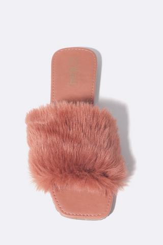 Fluffy Slip On Mule