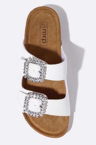 Double Diamante Buckle Slider