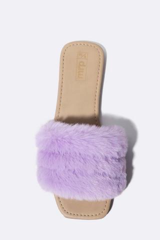Fluffy Slip On Mule