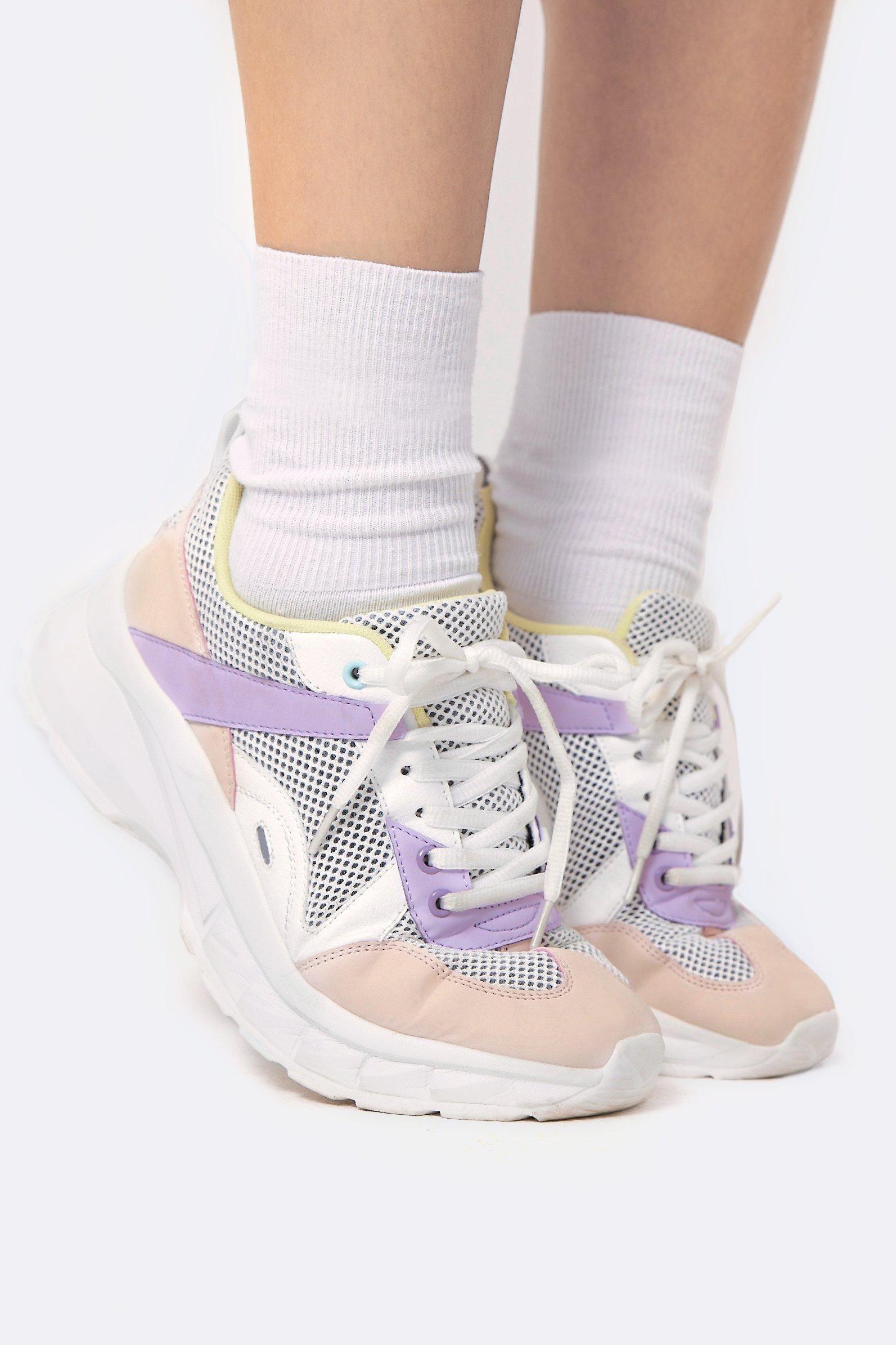 colour block chunky trainers