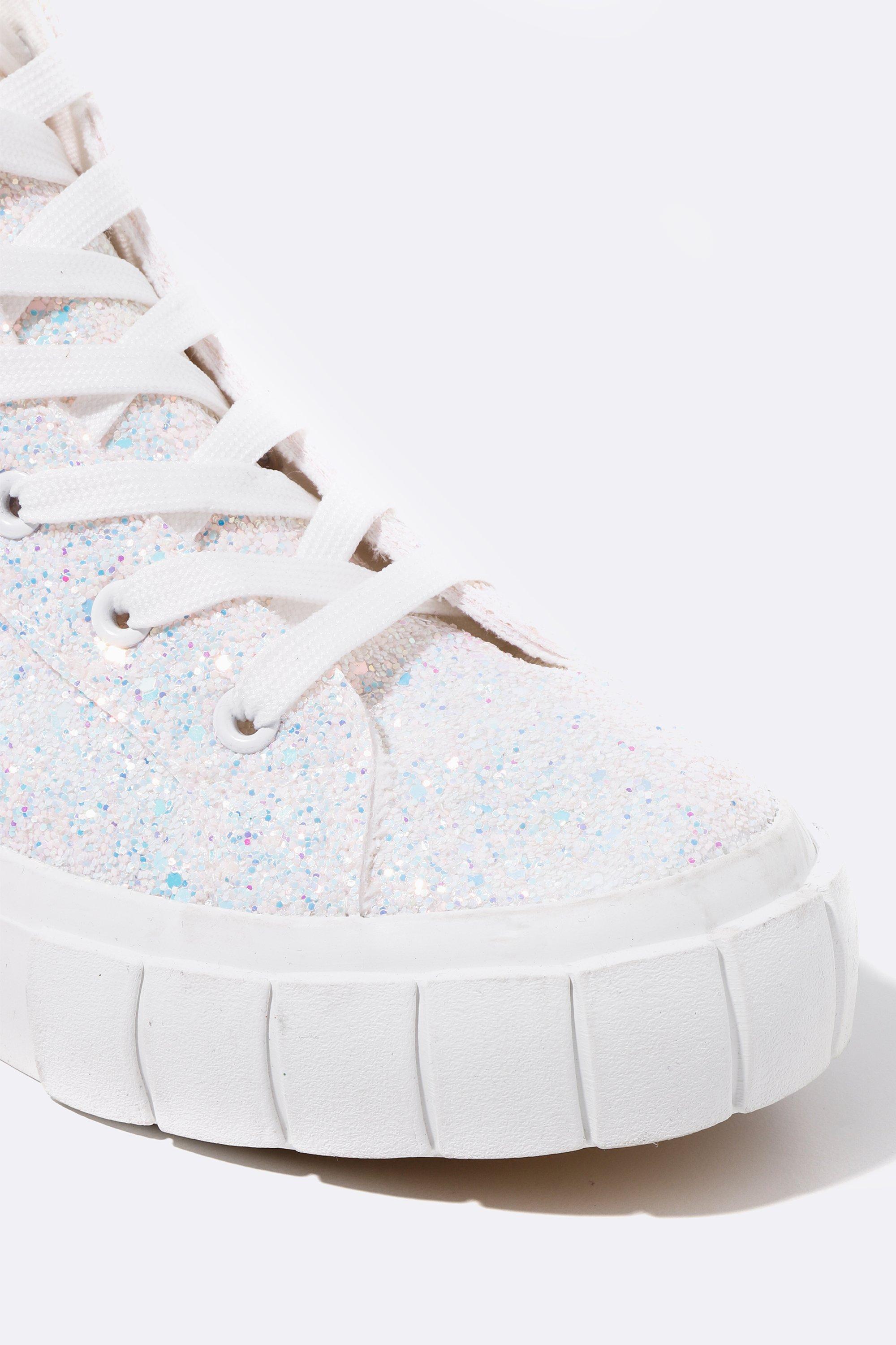 ALDO Eltivia Glitter Sneakers in White