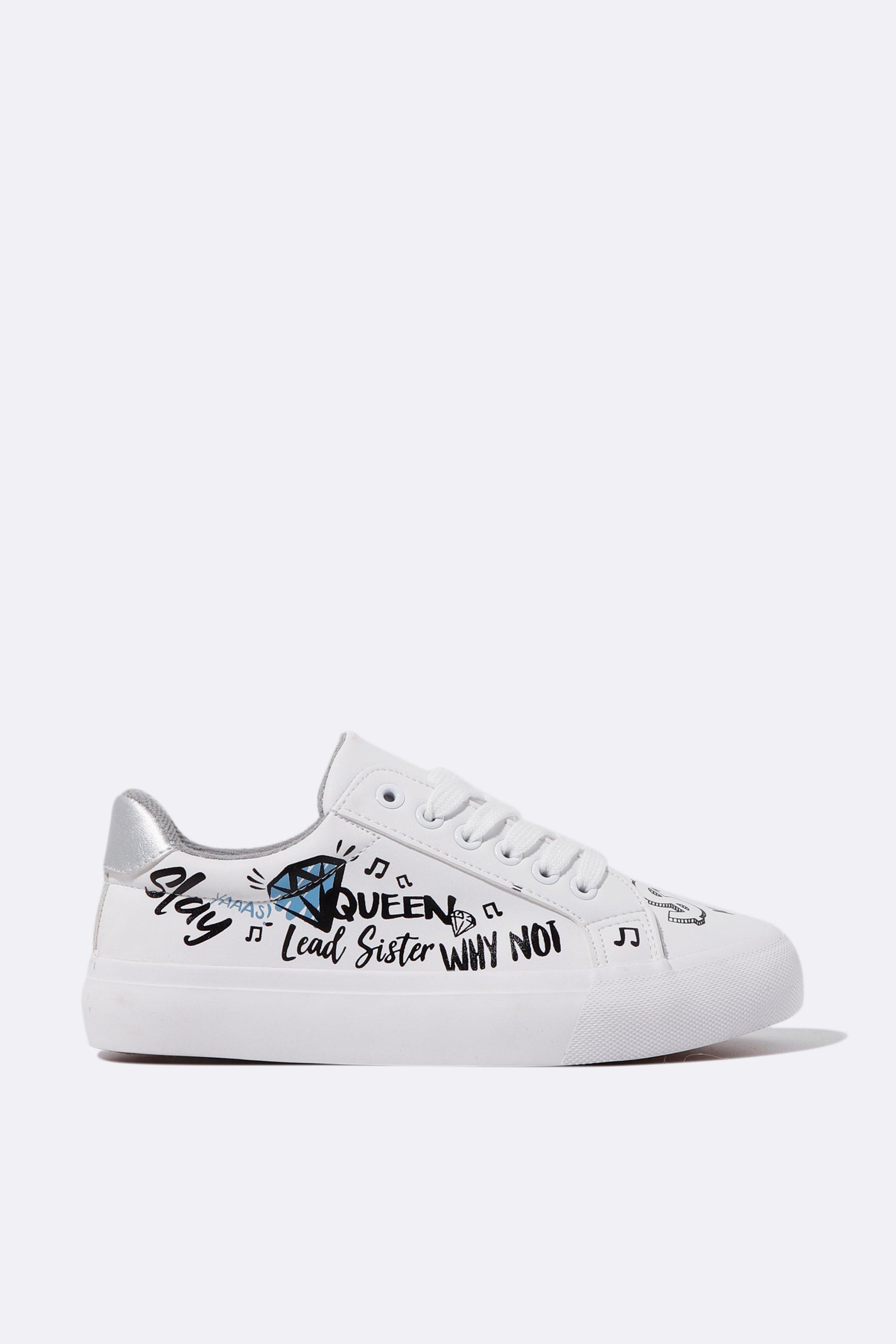 Graffiti Lace Up Sneaker