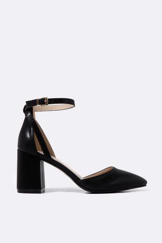 Block heel shoes 2025 with ankle strap