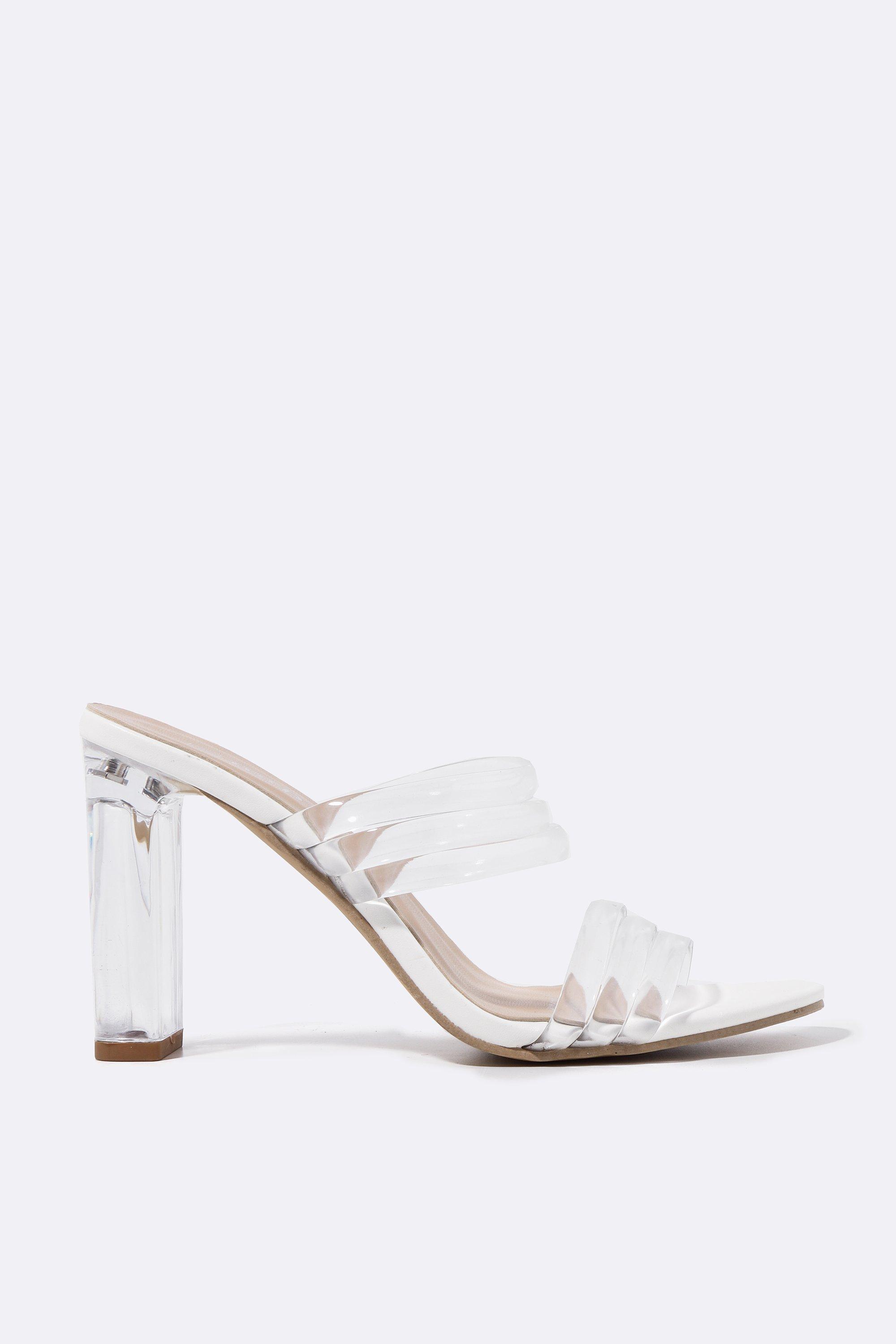 Colourless best sale block heels