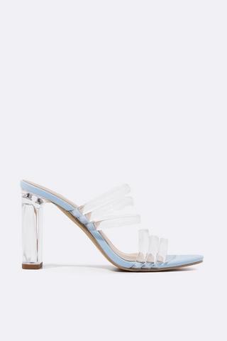 Clear Block Heel