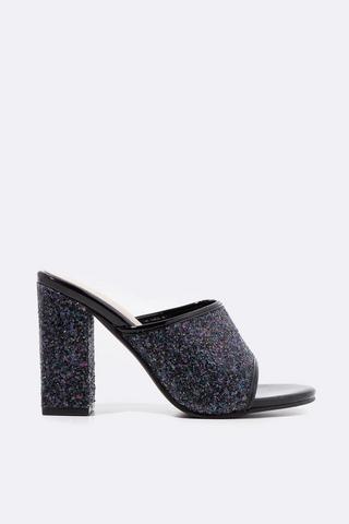 Glitter Block Heel