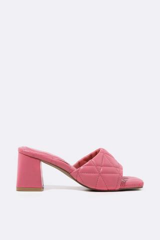 Quilted Block Heel