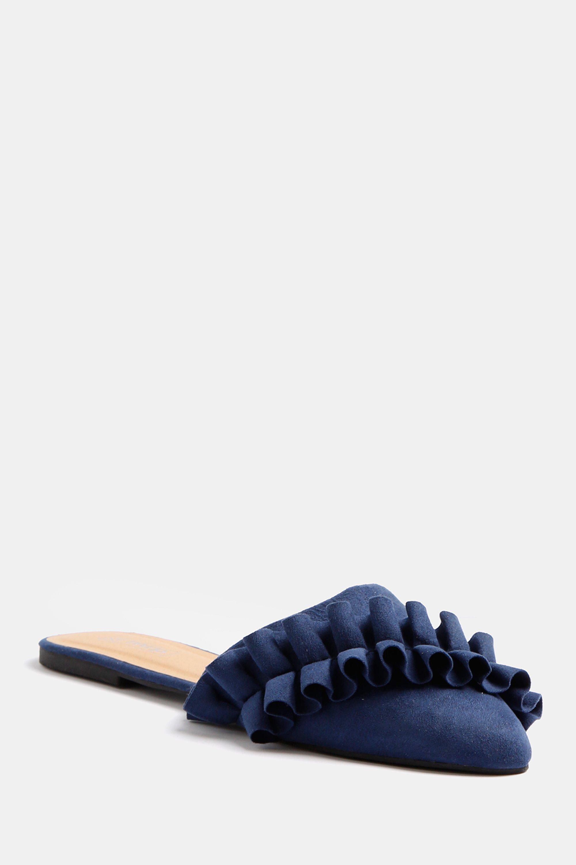 Ruffle Slip On Mule