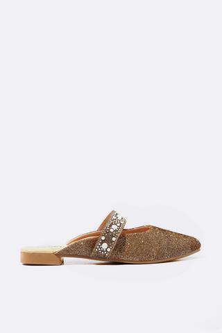 Glitter Slip On Mule