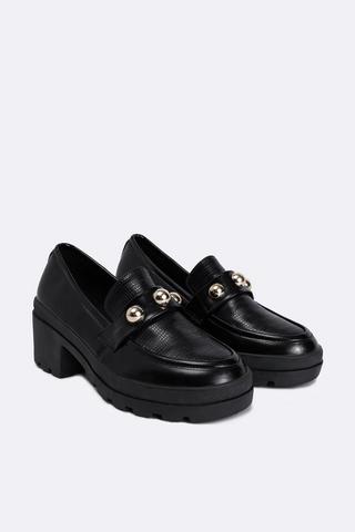 Block Heel Loafer