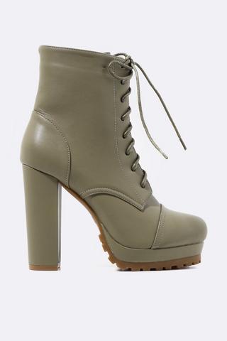 Platform Block Heel Boot