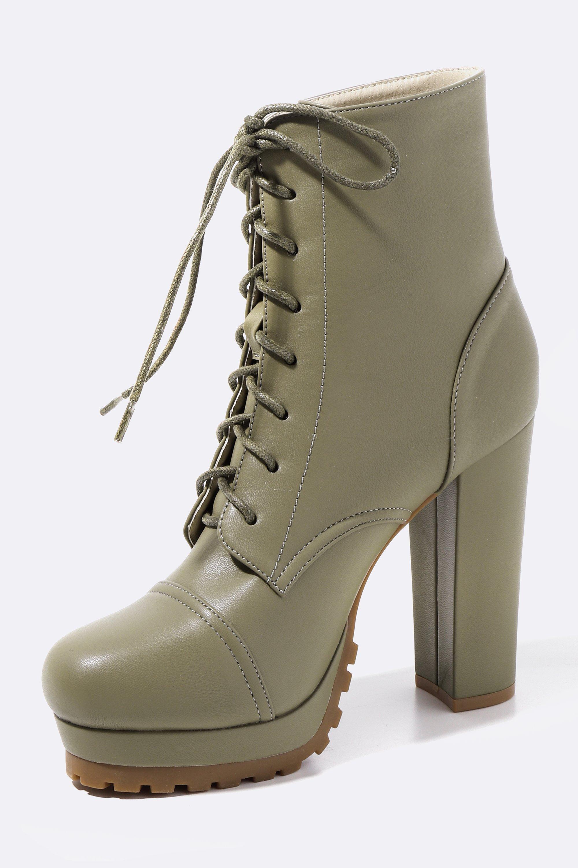 Platform Block Heel Boot