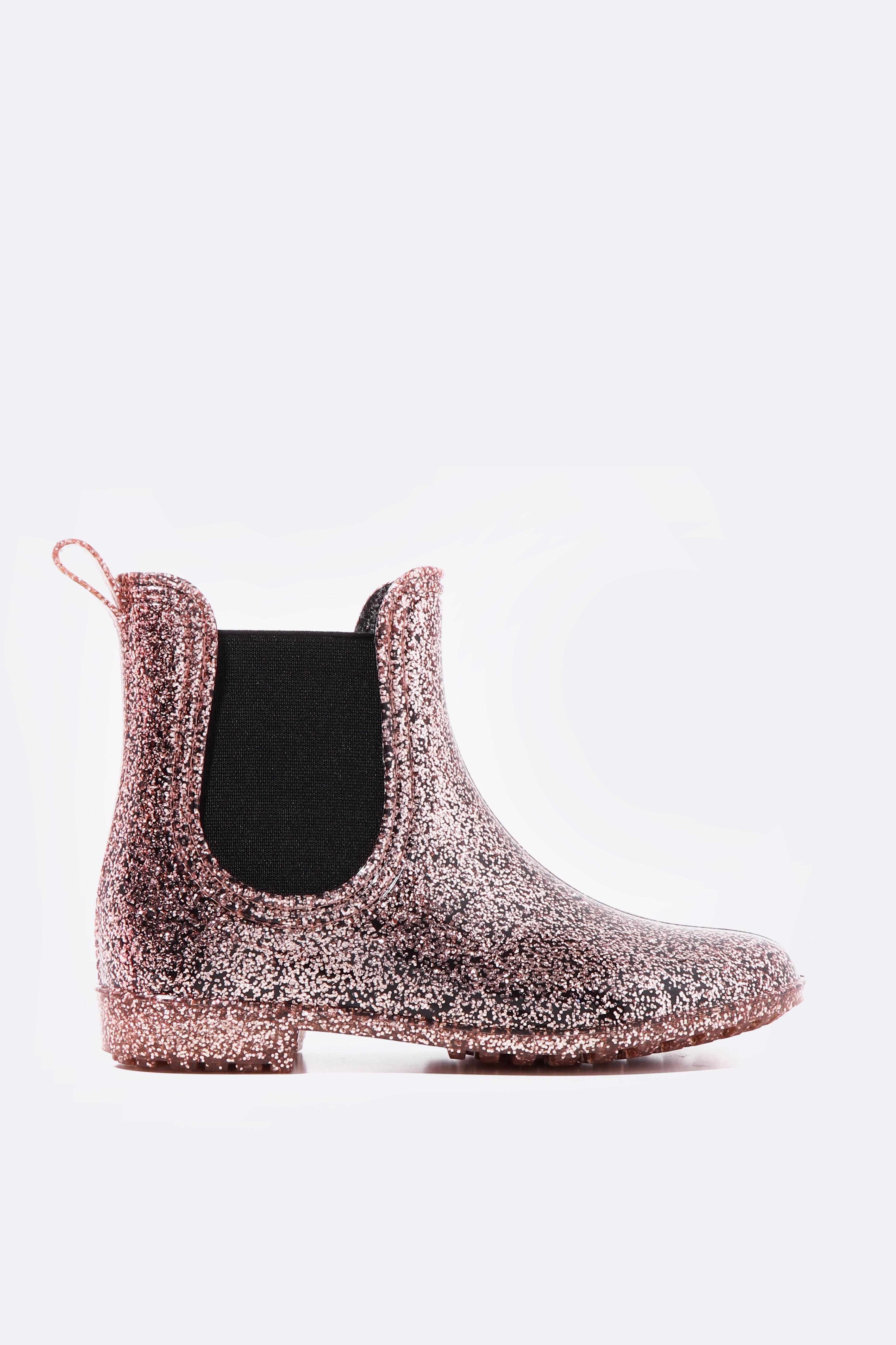 Glitter chelsea cheap rain boots