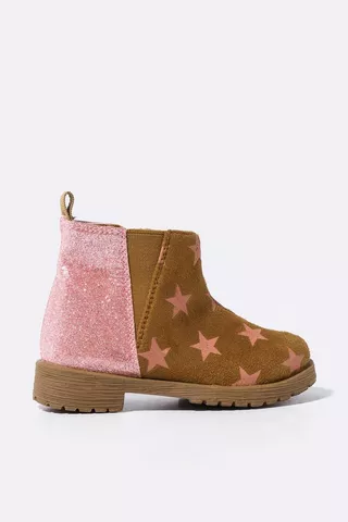 Star Print Ankle Boot