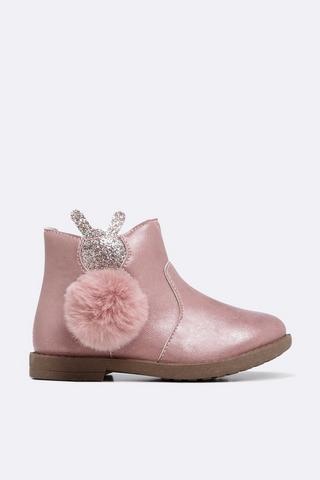 Pom Pom Ankle Boot
