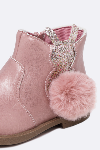 Pom Pom Ankle Boot