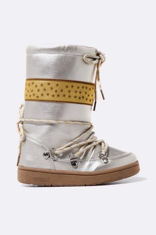 Metallic High Top Boot